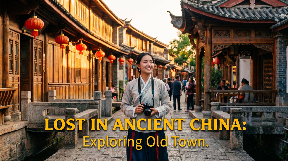 麻豆传媒旅行VLOG视频《古镇探秘》